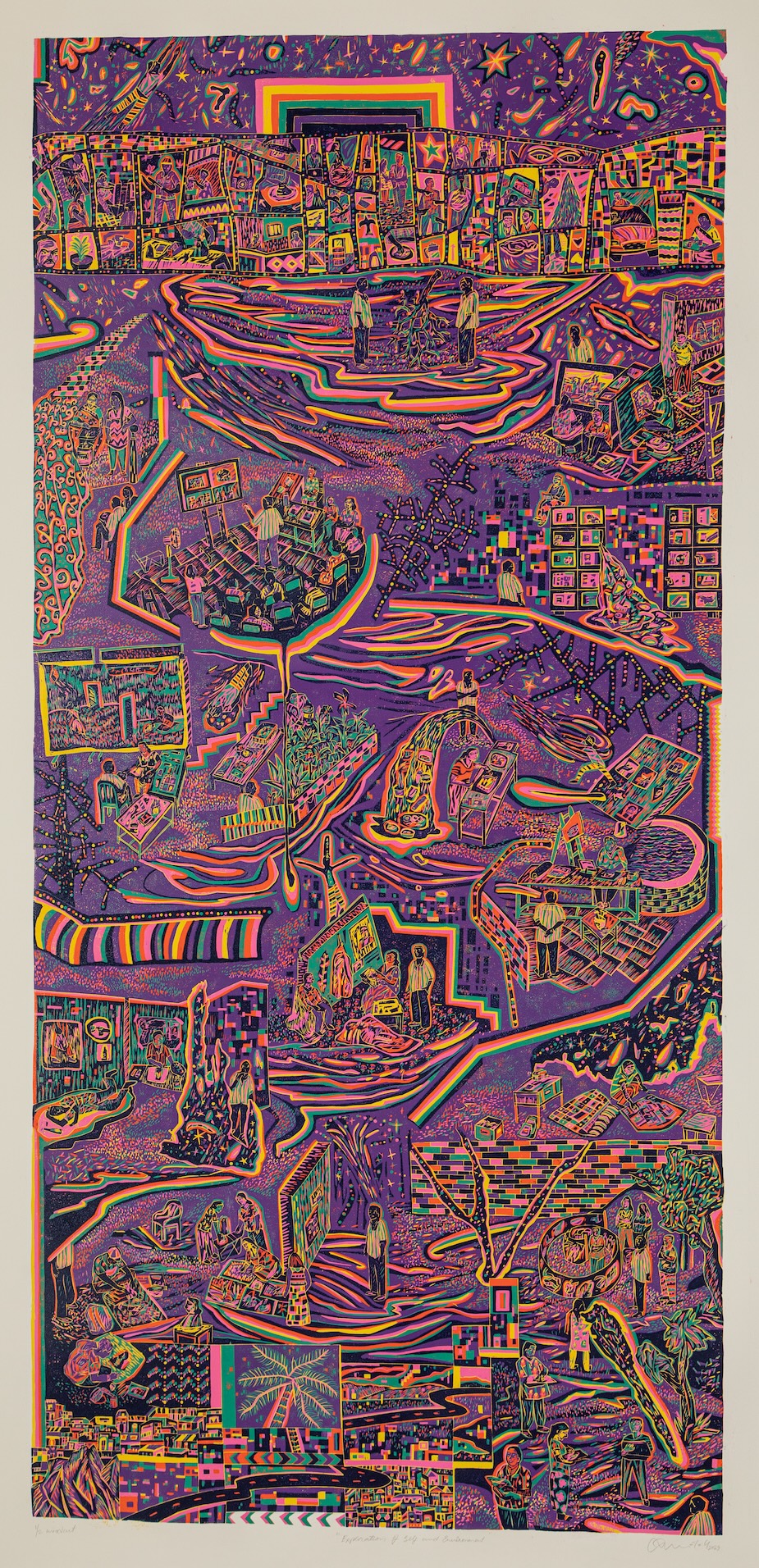Anilakumar Govindappa, woodcut, contemporary art, spaces